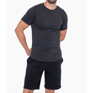 NEW MONO B pima cotton and spandex premium tee in black